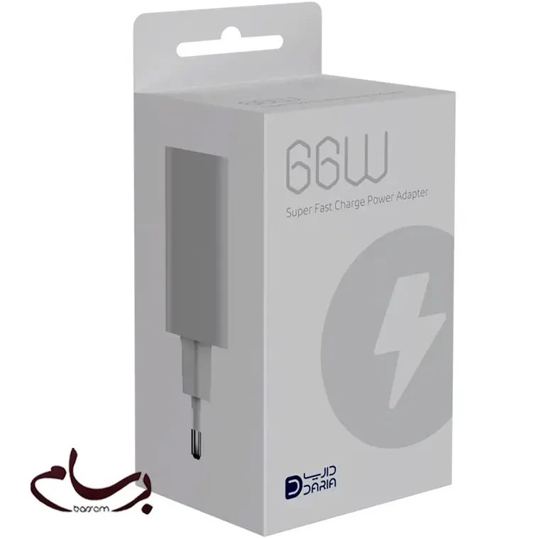 شارژر دیواری داریا مدل DA-P66E05 ظرفیت ۶۶ وات با خروجی USB Type-C