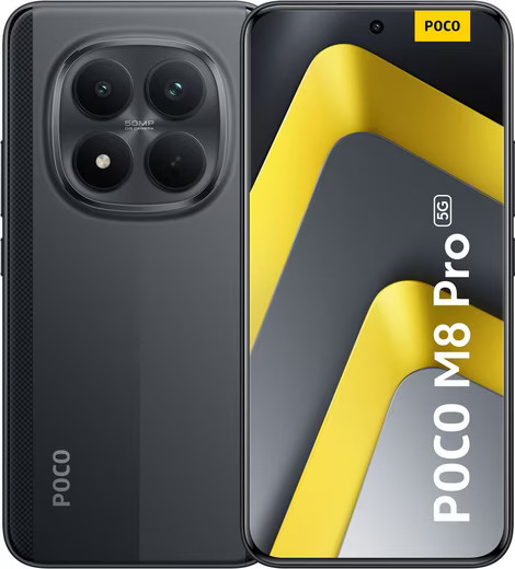 خرید موبایل شیائومی Poco M8 Pro مشکی ظرفیت 512 گیگابایت و رم 12 گیگابایت