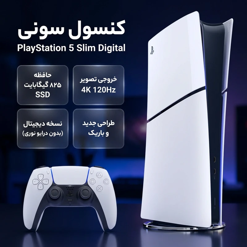 پلی استیشن 5 اسلیم دیجیتال|Playstation 5 Slim Digital Edition-ظرفیت 825GB