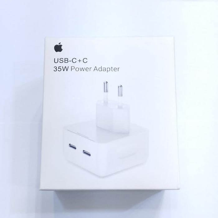 شارژر دیواری 35 وات اپل مدل Dual USB-C Port